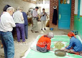 Visiting a local family in Turpan